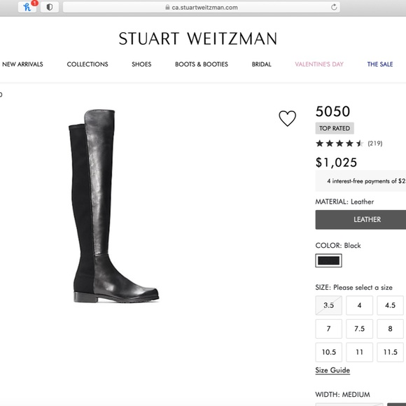 Stuart Weitzman 50/50 boots--barely worn. - Picture 1 of 5